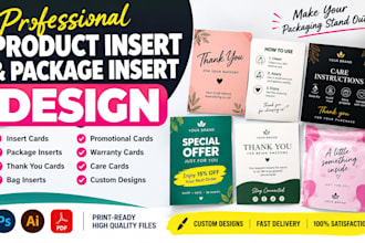 design insert package product insert card package insert bag design warp design