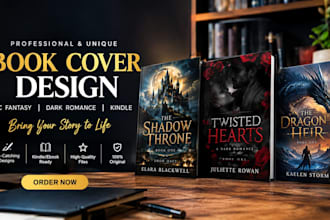 design unique epic fantasy book cover kindle book cover dark romance book cover