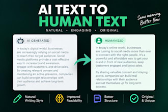 humanization and revisions ai text