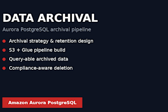 design a data archival strategy and pipeline for aurora postgresql