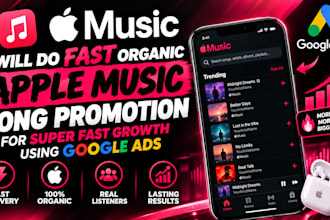 do fast organic apple song promotion for super fast growth using google ads