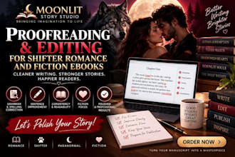 proofread and professionally edit your shifter romance ebook