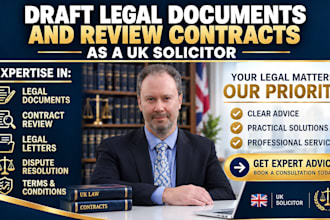write your legal document for your socials issue, legal consultant, UK solicitor