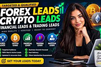generate forex leads, crypto leads, financial leads and trading leads