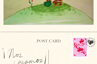 invitacion personalizada con ilustraciones a mano