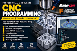 cnc programming, mastercam cam toolpaths, g code, cnc machining and fusion 360