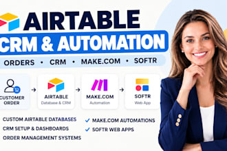 setup airtable crm airtable database airtable automation softr makecom webapp