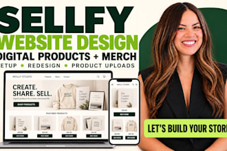 design sellfy website setup sellfy store for digital products and pod merch