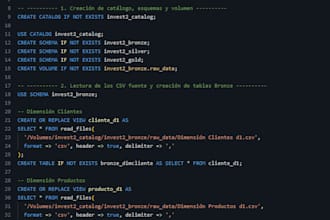 design sql data warehouses, etl pipelines, and databricks solutions