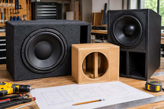 design a custom subwoofer enclosure, speaker box and bass cabinet