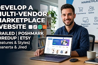 develop a multi vendor marketplace website with grailed poshmark thredup etsy