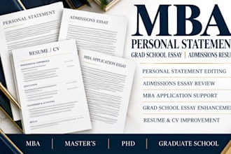 edit mba grad school personal statement admission essay resume cv