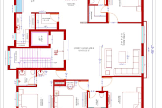redraw rough sketch to 2d autocad floor plan layout