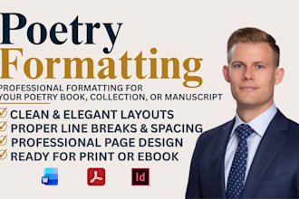 do poetry book formatting and book layout