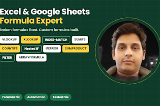 fix excel formulas and spreadsheet automation
