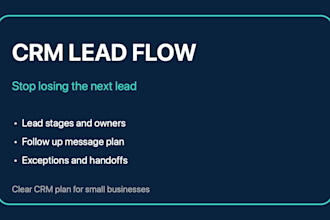 map your CRM lead follow up workflow for a small business