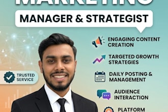l be your professional social media manager and content creator manage and grow