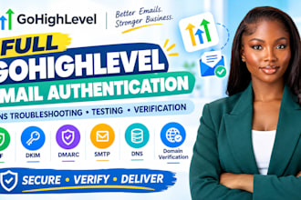 fix gohighlevel delivery spf dkim dmarc SMTP spam domain authentication errors