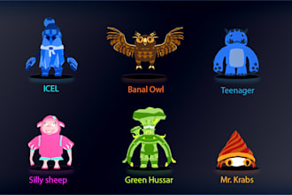 do the hyper casual characters for the games