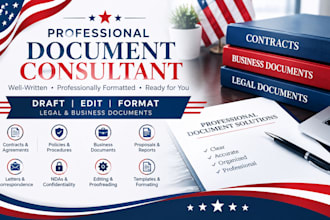 professionally draft, edit and format legal and business documents
