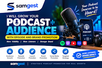 grow your podcast audience with episode and brand promotion