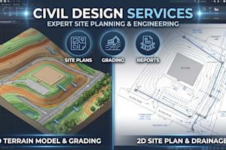 drainage plan, grading plan, site plan and load calculation report