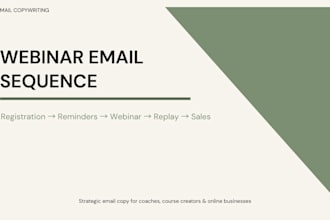write your webinar or masterclass email sequence