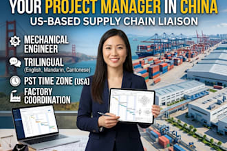 be your US based project manager for chinese suppliers