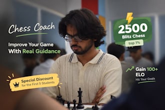 coach beginners and intermediate players in chess as a 2500 rated player
