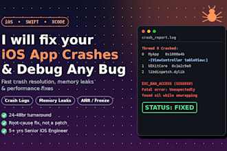 fix bugs, crashes and performance issues in your ios app