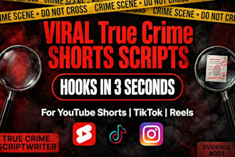 write a viral true crime scripts for your youtube channel