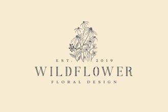 design a beautiful feminine floral boutique logo