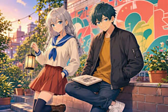 draw anime character or fan art and illustrations
