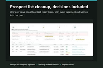 clean and deduplicate your excel or CSV contact list