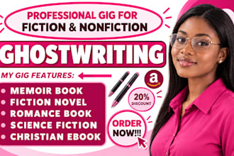 be your kdp ghostwriter for fiction novel, fantasy, romance