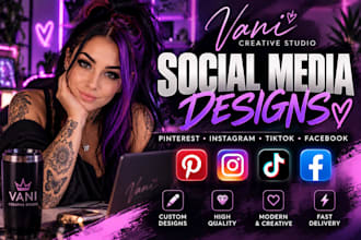 create eye catching pinterest pins and social media designs