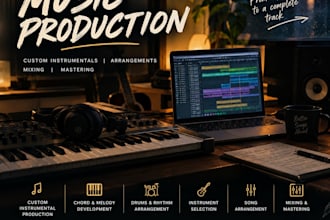 produce song professionally with unique custom instrumental