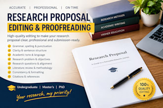 edit and proofread your research proposal