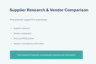 research suppliers and compare vendors for your business