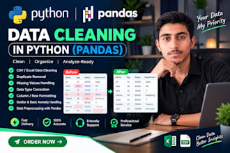 clean and preprocess your data using python pandas