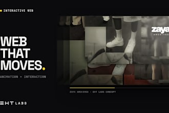build an interactive animated website or landing page