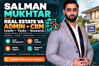 be your real estate virtual assistant for admin and CRM tasks