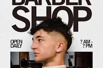 a barber poster and haircuts list