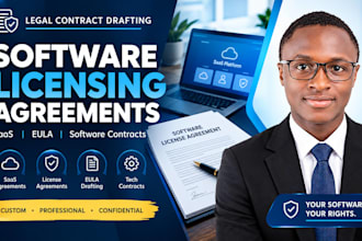 draft custom saas agreements, software licenses, eula, and technology contracts