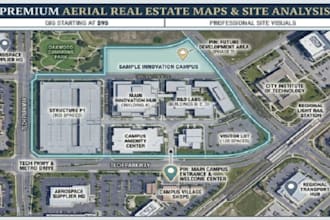 create professional real estate aerial, location and property maps