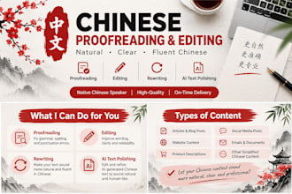 proofread rewrite and improve your chinese content