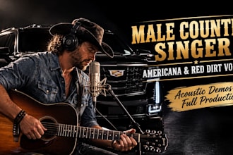 be your male country singer americana vocal red dirt song acoustic demo produce