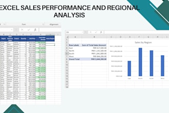 do excel data cleaning, data entry and pivot table dashboard