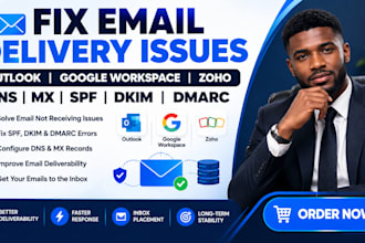 fix outlook google workspace zoho email dns mx spf dkim dmarc delivery issues