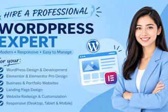 be your wordpress developer using elementor pro for website design
